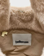 Sac à main Helga Stone en fausse fourrure crème Bellerose