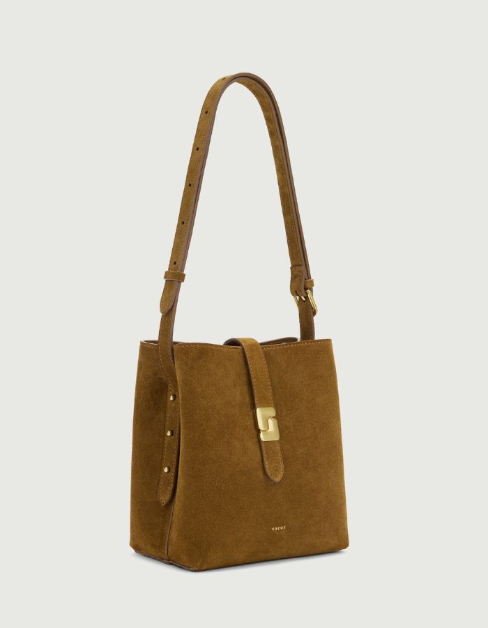 Sac seau Bello Mini Caramel en croûte de cuir Soeur