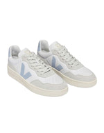 Baskets V-90 Leather White Steel
