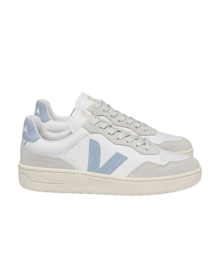 Baskets V-90 Leather White Steel