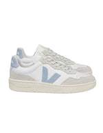 Baskets V-90 Leather White Steel