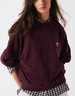 Sweat Ample Col Rond Atubay Lie de Vin American Vintage