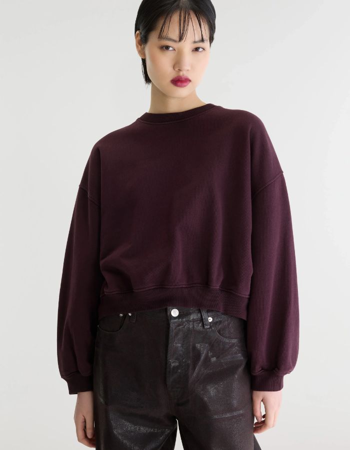 Sweatshirt court Fancy Burgundy bordeaux pour femme Bellerose