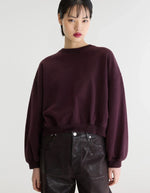 Sweatshirt court Fancy Burgundy bordeaux pour femme Bellerose