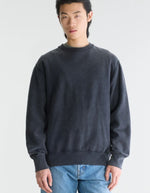 Sweatshirt homme Flake Meteorite gris foncé à col rond Bellerose