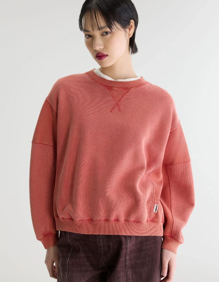 Sweatshirt oversized Flipos Écarlate rouge délavé pour femme Bellerose