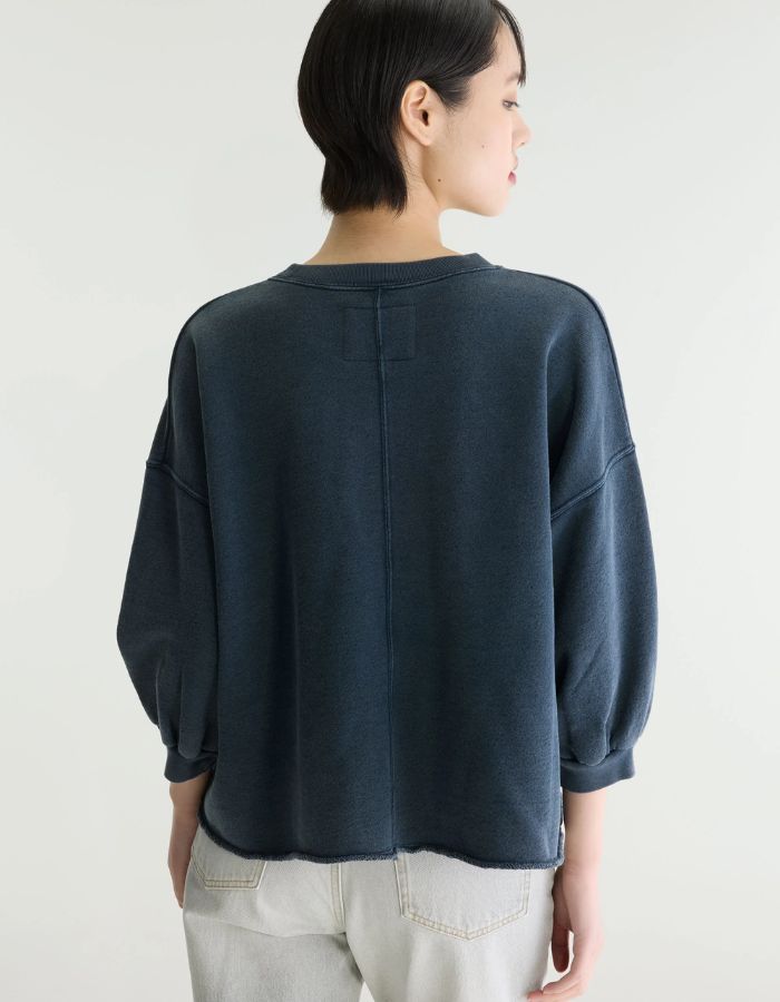 Sweat Vicske Navy Bellerose en coton bleu marine délavé