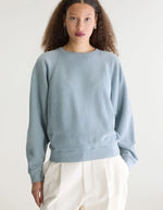 Sweatshirt Fella Metal Blue en molleton bleu délavé pour femme Bellerose