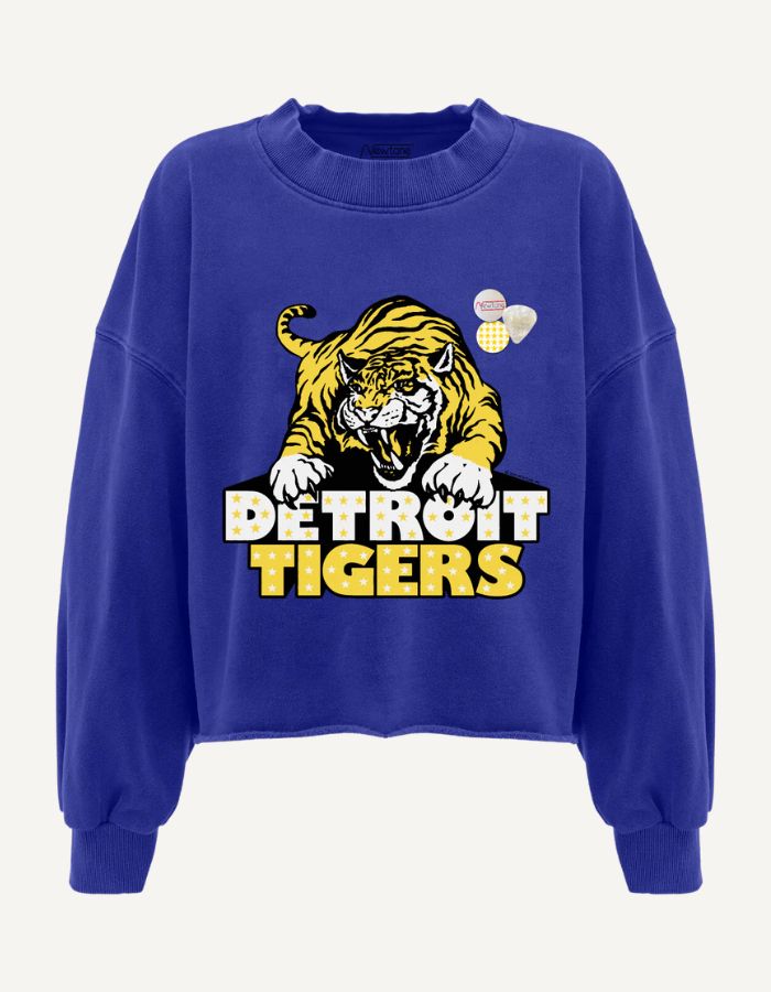 Sweatshirt Crop Tigers Blue