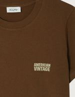 T-shirt femme Ykobow American Vintage Moka logo