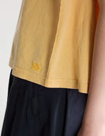 T-shirt Vruno Sunlight jaune moutarde clair en jersey de coton avec logo "bb" brodé à l'ourlet.