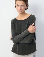 T-shirt Sonoma Manches Longues Noir Col Rond