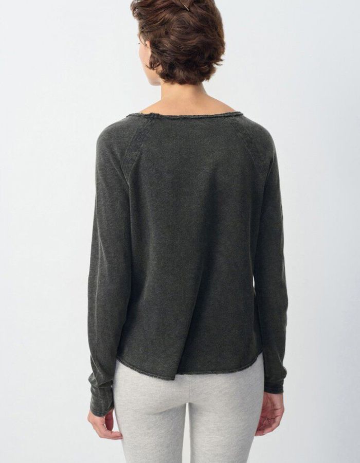 T-shirt Sonoma Manches Longues Noir Col Rond