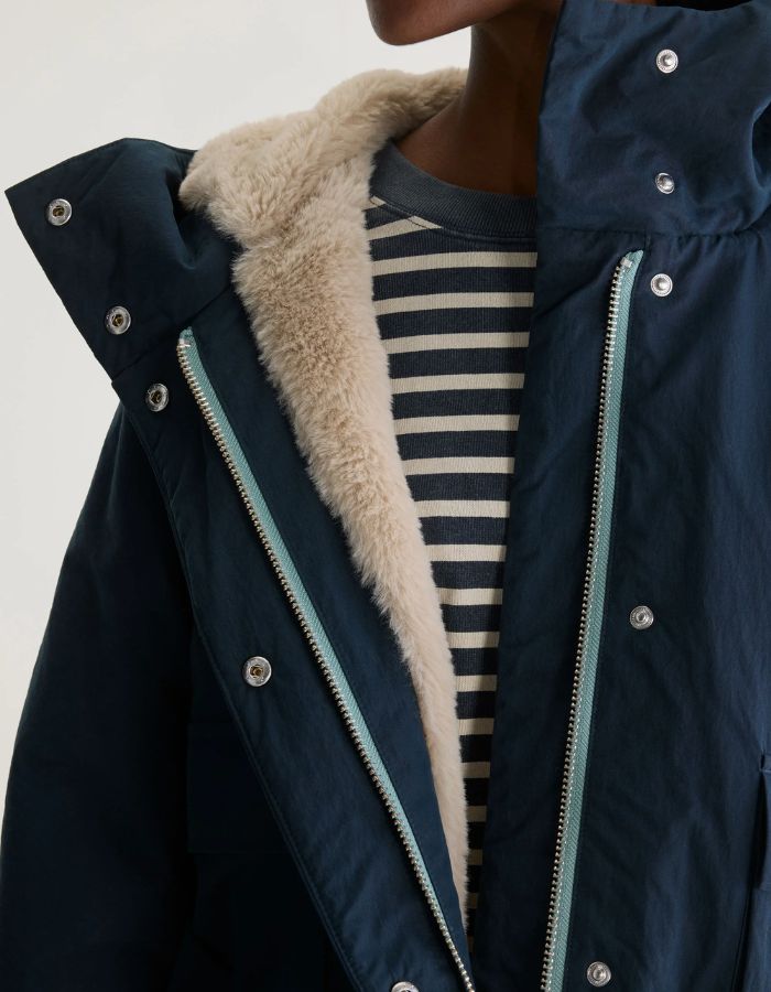 Veste Jenna America bleu marine à capuche pour femme Bellerose
