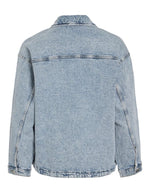 Veste en jean femme Veste Denim Light Blue Jaf Vila, coupe intemporelle, dos uni.