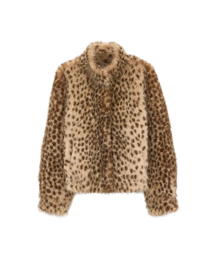 Veste femme Enjoy Display A en fausse fourrure léopard Bellerose