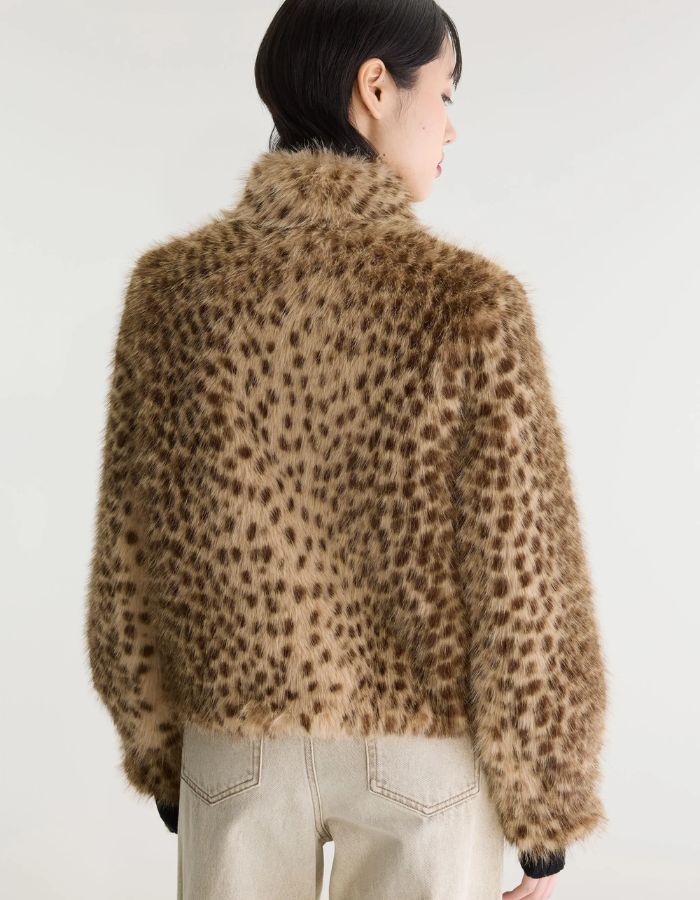 Veste femme Enjoy Display A en fausse fourrure léopard Bellerose