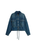 Veste en jean ceinturée Lys bleu délavé Soeur
