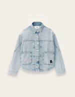 Veste Juno Bluejeans Ba&sh en coton biologique, coupe oversize, poches plaquées et logo brodé.
