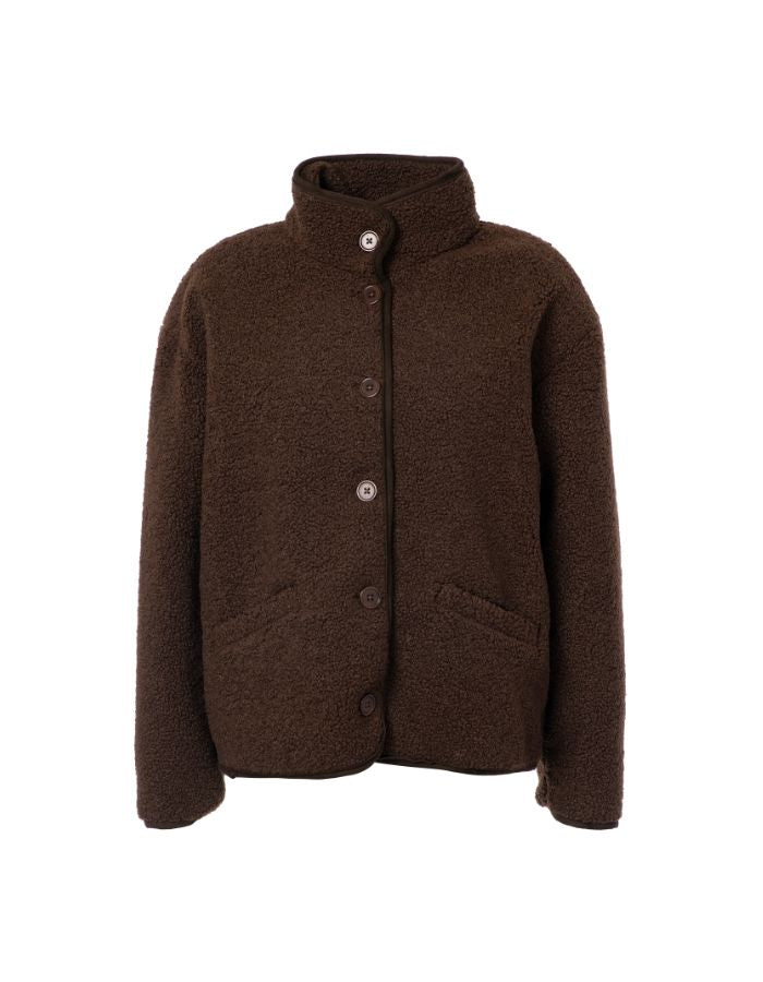 Veste Patsy Dark Brown effet bouclette – JC Sophie