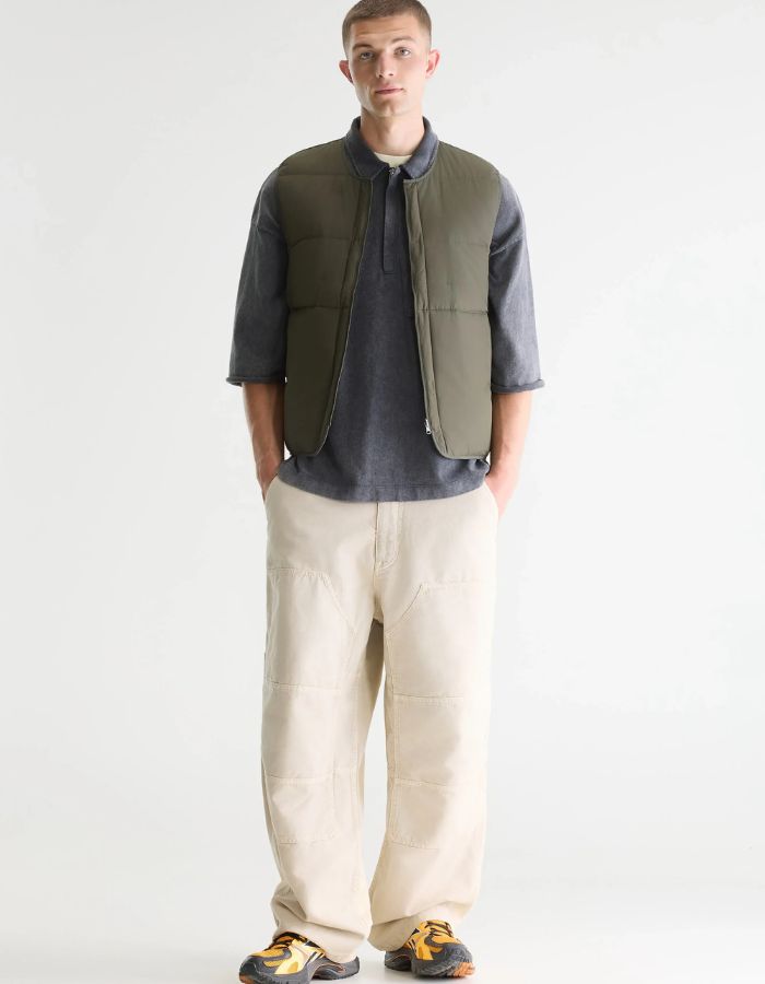 Veste sans manches homme Hoch Dark Olive matelassée Bellerose