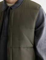 Veste sans manches homme Hoch Dark Olive matelassée Bellerose
