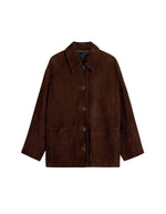 Veste Vincenzo Ébène en croûte de cuir Soeur