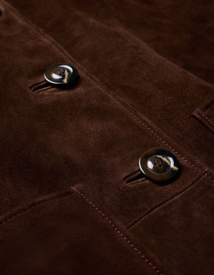 Veste Vincenzo Ébène en croûte de cuir Soeur