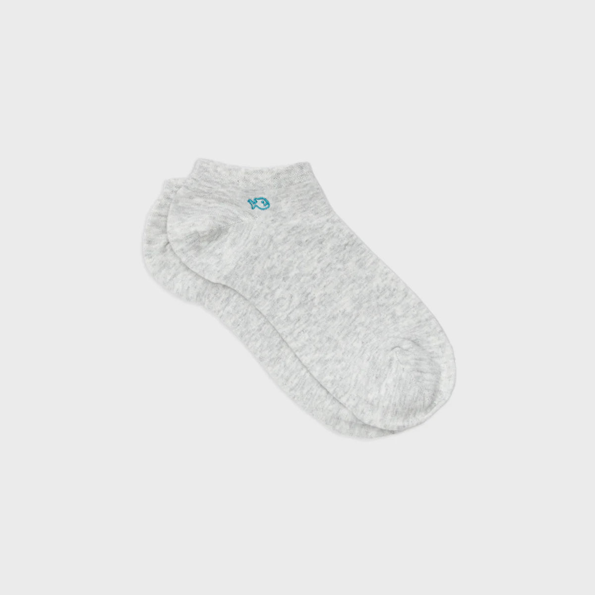 Socquettes unies - Gris clair chiné