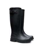 Profil des Bottes de pluie hautes lili fur smooth verbenas total black noir fourrees caoutchouc naturel