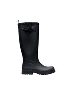 Bottes de pluie hautes lili fur smooth verbenas total black noir fourrees caoutchouc naturel