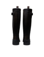 Talons des Bottes de pluie hautes lili fur smooth verbenas marron noir imprime animal fourrees caoutchouc naturel.