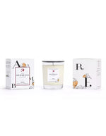 Emballage de la Bougie parfumee geodesis ambre 180g verre transparent ambre gris iode fabriquee en bretagne