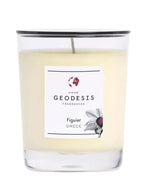 Bougie parfumee geodesis figuier 180g verre transparent fabriquee en bretagne