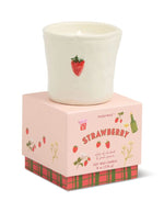Bougie parfumee paddywax bistro strawberry pot ceramique cannelee fraise champagne