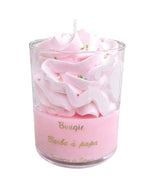 Bougie patissiere barbe a papa 165g la savonnerie de bormes verrine gourmande trompe l oeil sucre file