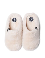 Desus des Chaussons sabots verbenas york budapest beige fausse fourrure semelle caoutchouc