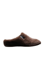 Chaussons sabots verbenas york budapest testa marron chocolat fausse fourrure semelle caoutchouc