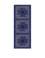 Grande echarpe homme 70x180cm en laine bleu marine hartford imprime paisley bandana
