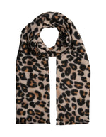 Echarpe etole longue jorna black leo pieces leopard noir gris polyester recycle