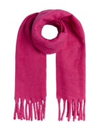 Echarpe longue nikita beetroot purple violet franges polyester recycle de la marque Pieces