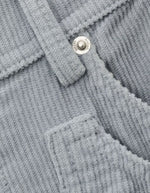 Matière du Pantalon droit velours bleu glacier zoel bash multipoches style militaire coton bio