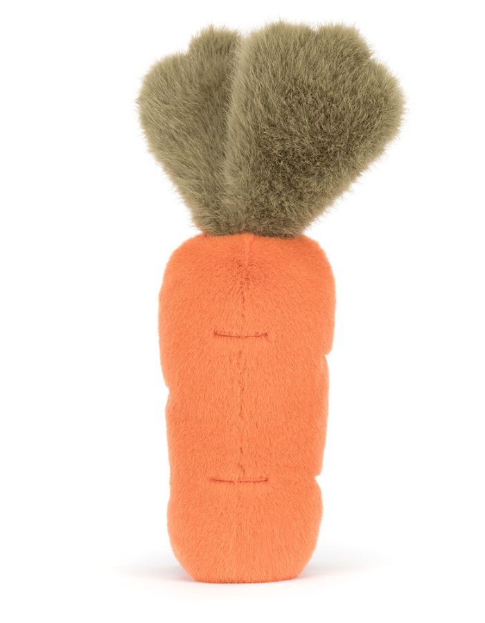 Dos de la Peluche amuseables carrot carotte orange avec fanes vertes ultra douce 28 cm jellycat