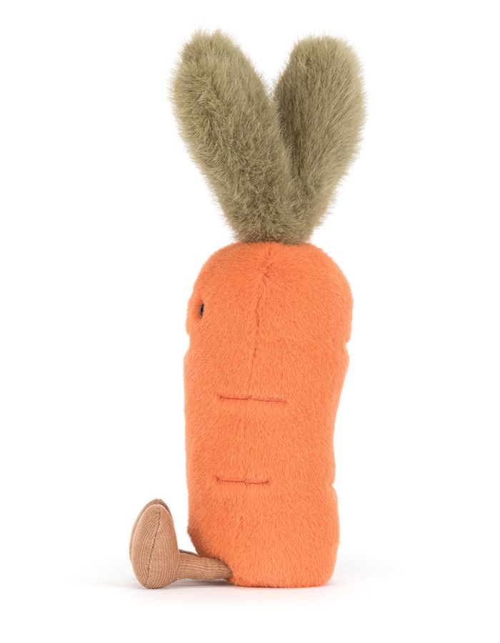 Profil de la Peluche amuseables carrot carotte orange avec fanes vertes ultra douce 28 cm jellycat