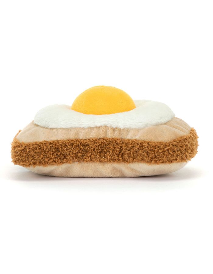Dos de la Peluche amuseables egglantine egg on toast oeuf au plat sur pain grille ultra doux 12 cm jellycat.