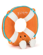 Peluche amuseables life ring bouee de sauvetage orange et blanche 33 cm jellycat