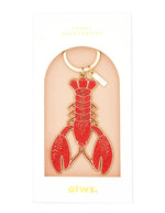 Porte-cles en email dore lobster homard rouge avec coffret cadeau marque All The Ways To Say
