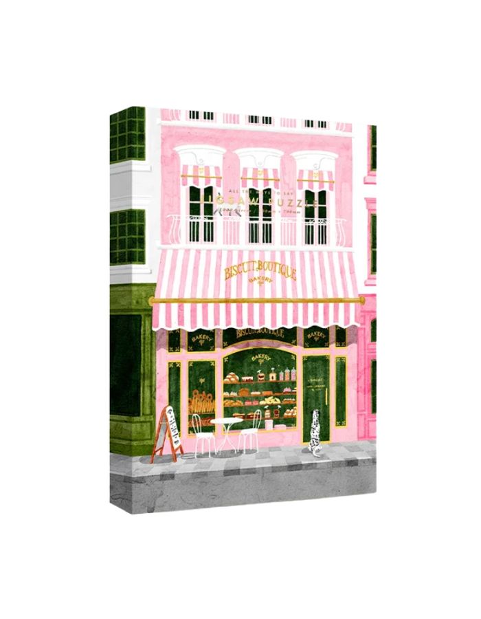 Puzzle 1000 pieces pink bakery patisserie parisienne rose pastel avec gateaux marque All The Ways To Say.