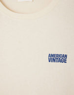 Col du Tshirt homme ykobow ecru oversize american vintage coton peau de peche epaules tombantes