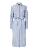 Midi Dress-Pcmirini Ls Shirt Dress Fc-Bright White Surf The Web